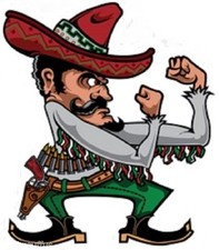 FIGHTING MEXICAN MAN STICKER / DECAL