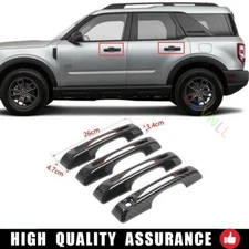 For Ford Bronco Sport 4DR 2021-2023 Carbon Fiber Exterior Side Door Handle Strip