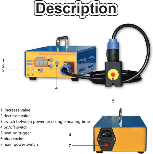 Pro PDR Induktionsheizung Maschine Hot Box Auto lacklos Delle Reparatur Werkzeuge 1380W - Bild 6 von 20