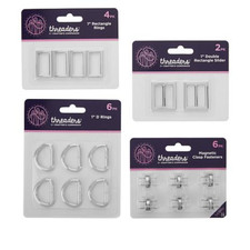Threaders Bag Making Hardware - From Crafters Companion Silver BUNDLE 652195 New