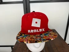 Roblox Hat Cap Snap Back Youth One Size Red Embroidered Logo Gaming Gamer