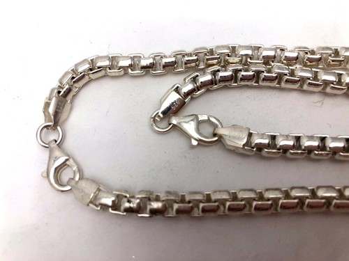 Sterlingsilber 0,925 ~ Schwer ~ 5 mm Runde Box Kette 18"" - 24"" Hummer Verschlüsse - Bild 6 von 9