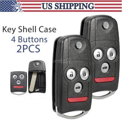 2 For Acura TL 2007 2008 2009 2010 2011 2012 2013 2014 Key Fob Shell Case Cover