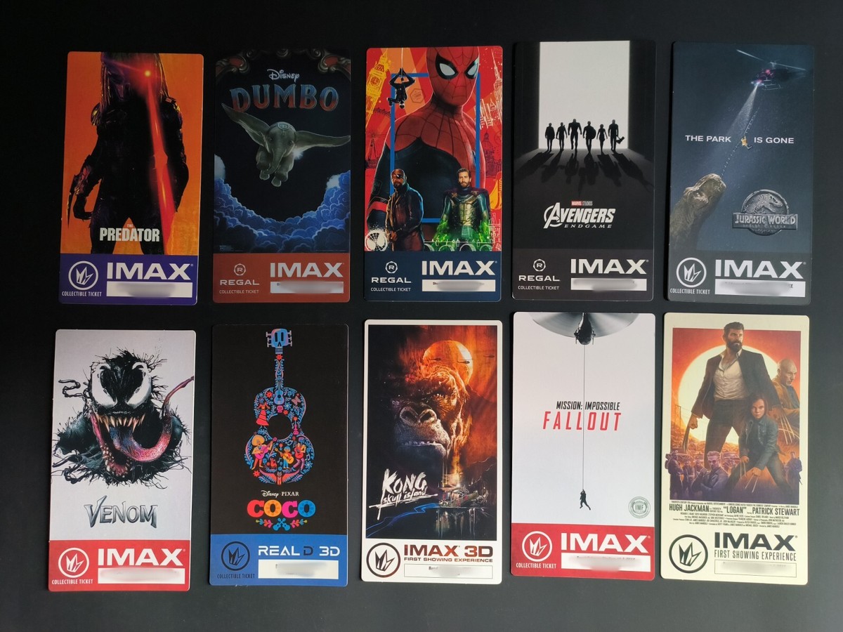 Regal cinema IMAX collectible ticket Limit lot of 10