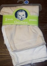 New Gerber Neutral 2PC Pants Set, 0-3 Months