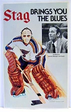 Vintage Stag Beer 1970's St Louis Blues Hockey Player Brochure