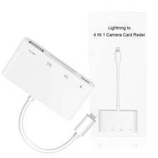 For Apple iPhone iPad iOS15 8-Pin to SD TF Card Reader USB Adapter with Charging