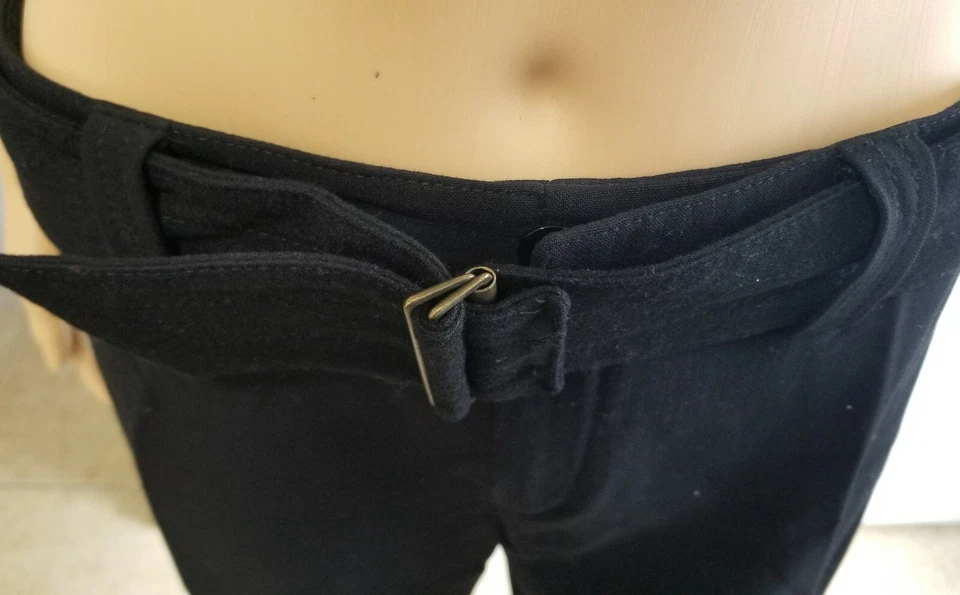 Pantalones anchos para mujer Strenesse Gabriele Strehle con cinturón negros talla 4/36  Foto 2 de 4