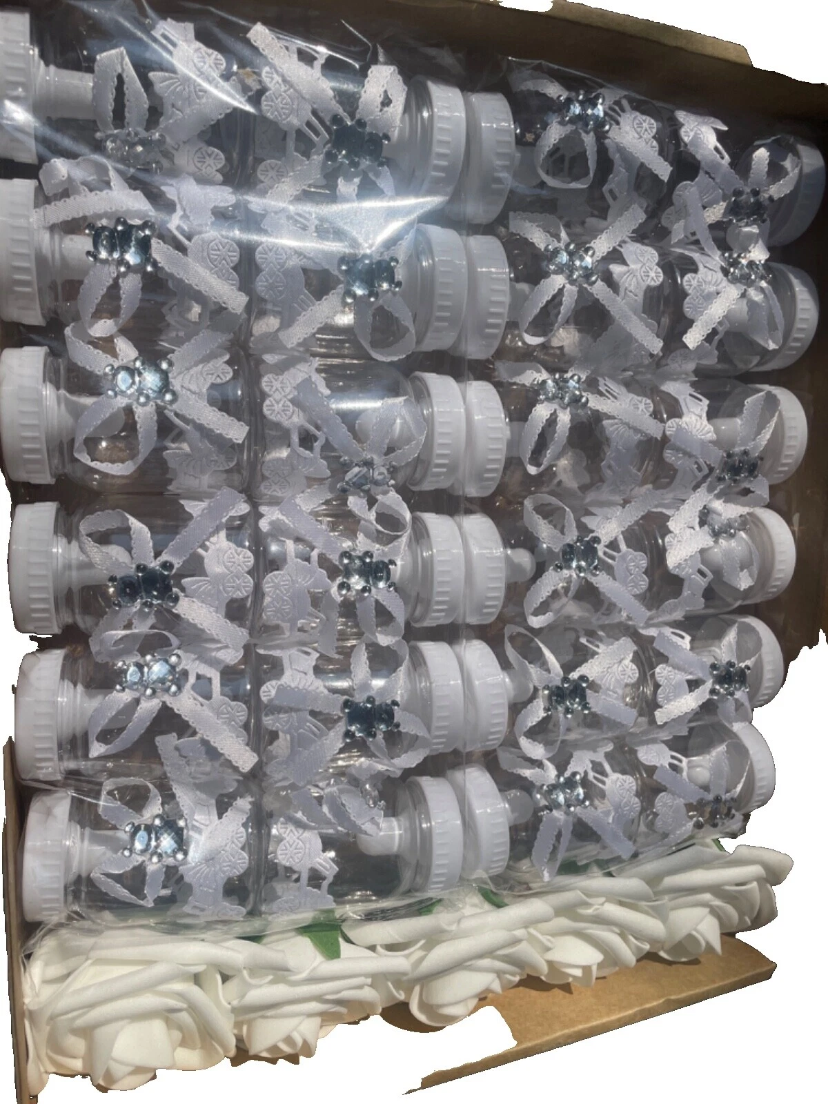 Botella de plástico desechables de libre de BPA botellas de bebé blanco