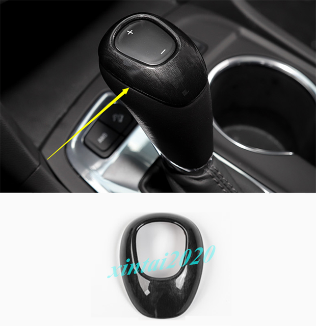 Black Wood Grain Gear Shift Knob Head Cover Trim For Chevrolet Equinox
