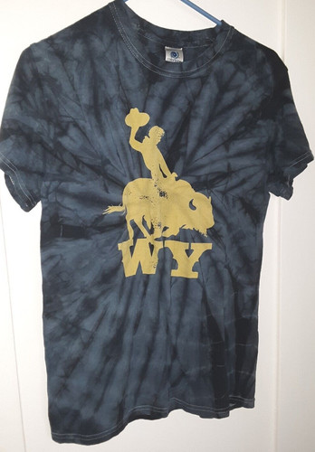 University of Wyoming COWBOYS Tie Dye T Shirt S Small 17"