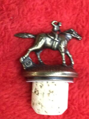 Blanton's Bourbon Horse & Jockey Cork Bottle Stopper Letter ''S  Topper