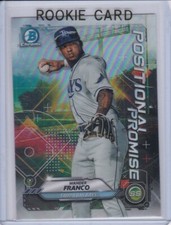 WANDER FRANCO ROOKIE CARD Tampa Bay Rays BOWMAN CHROME Positional Promise RC!