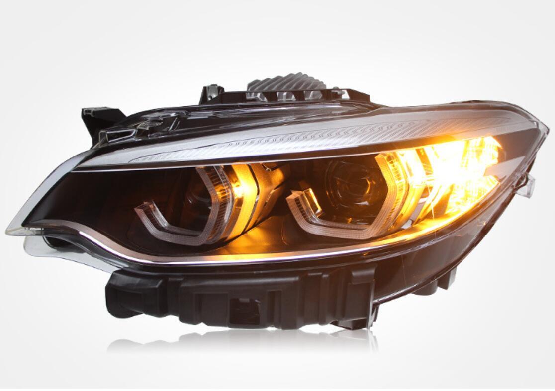 Autokoplamp Voor BMW 2 Serie F22 2014-2021 Geüpgradede Auto Koplampen Montage Configureren LED Angel Eyes Stijl Projector Lens Accessoires Led Koplamp(For LED