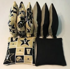 VANDERBILT COMMODORES CORNHOLE BEAN BAGS TOSS GAME SET OF 8 REGULATION BAGS
