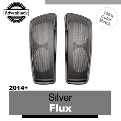 SILVER FLUX Dual 6x9 Speaker Lids For Harley Touring FLHR