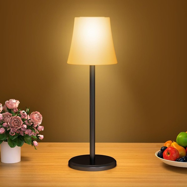 Tischlampe Kabellos, Led Aufladbar Akku Tischleuchte Stufenlose Dimmbare-image