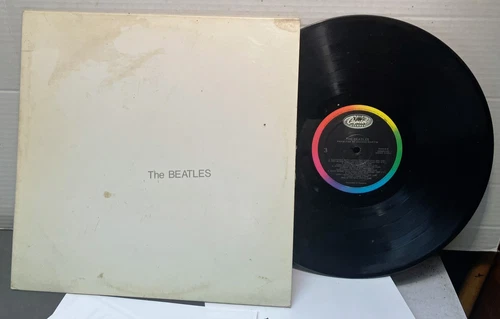 The Beatles White Album Apple Records SWBO single record  free shipping