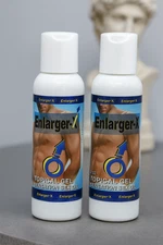 Pack 2 Enlarger X topical gel sensation sex oil hombre man retarding ejaculation