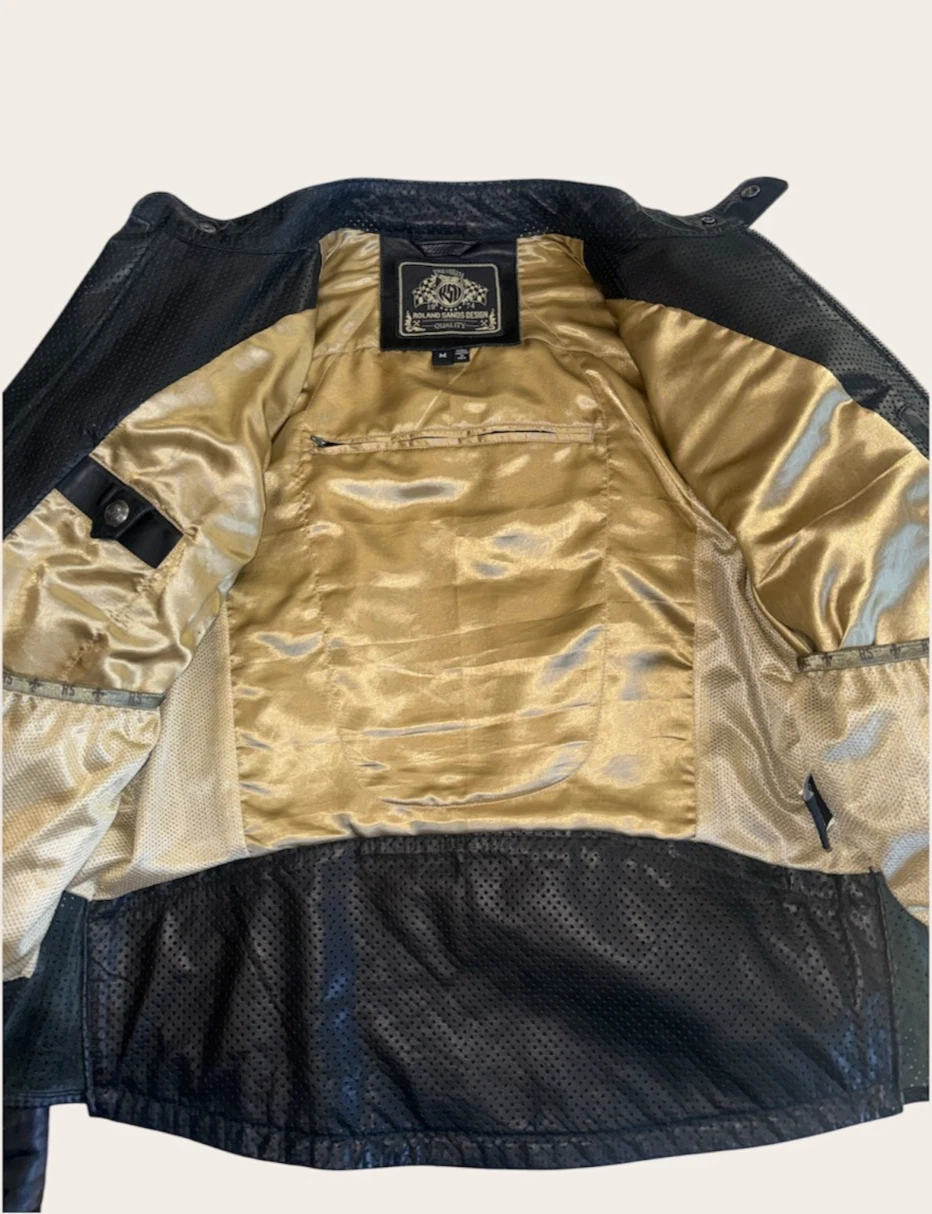 Roland Sands Design RSD Ronin 2015 Black Leather Motorcycle Jacket Men's M image 5