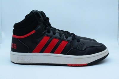 Adidas HOOPS 3.0 Mid Basketball Sneakers Black And Red ID9835 Men's Size 8.5