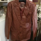 Men's Handsome Vintage Norman Greene Greenland Leather Sport Coat Jacket Blazer