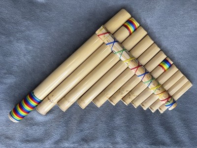Andean Pan Flute One-Row Siku Zampoña Peru Bolivia Handcrafted Musical instument