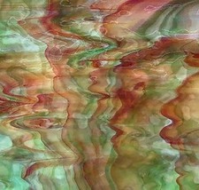 Stained Glass Supplies DG1091 - Green Red Streaky Mottle