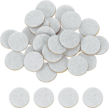 120Pcs round Felt Circles, 12Mm 1/2" White Non-Woven Felt Fabric Sticker Self-