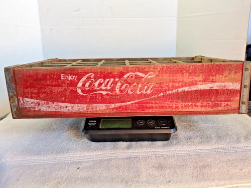 Vintage  Red Coca-Cola 24 Bottle Wooden Crate