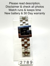 Gucci 3600J G Shaped Quartz Wristwatch Swiss In Very Good Condition.