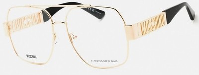 MOSCHINO MOS639 000 Eyeglasses Gold/Black Frame 56mm