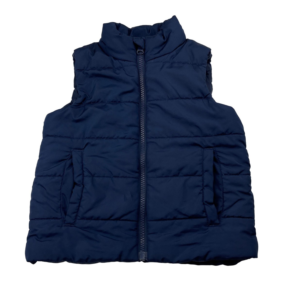 Boys size 3, Brilliant Basics, navy puffer vest sleeveless