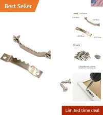 50 Pack Small Sawtooth Picture Hangers - Durable Steel Frame Hooks in Silver