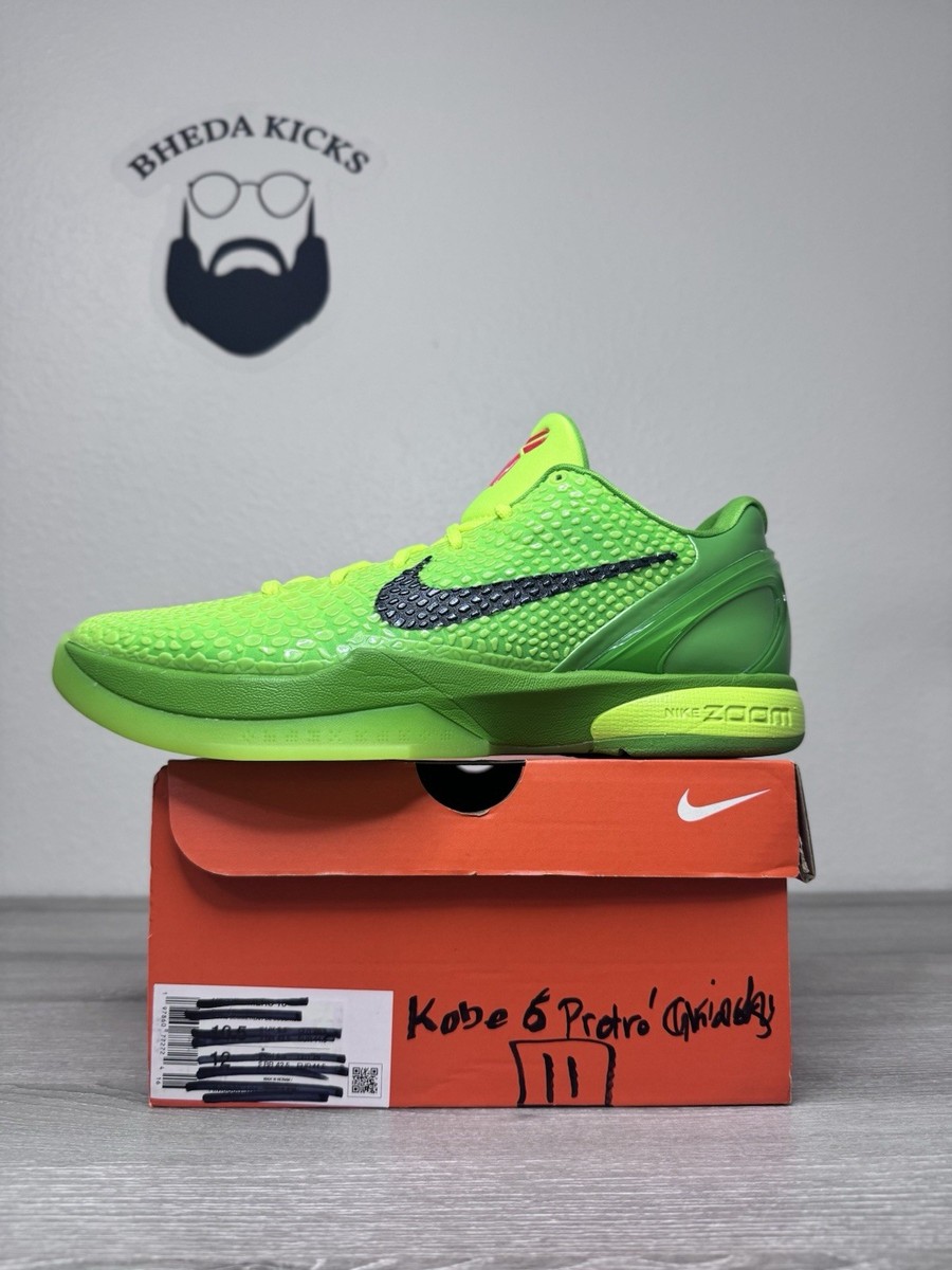 Size 11 - Nike Kobe 6 Protro Grinch 2020 Green Black Volt CW2190