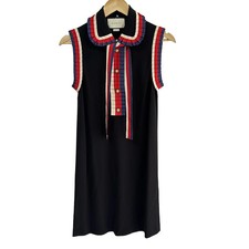Auth GUCCI - 457036 Black Red Multi Women's Dress