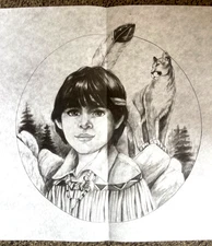 Tri-Chem Ready to Paint Liquid Embroidery VTG INDIAN BOY Native American 8203COL