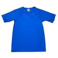 Hanna Andersson Short Sleeve Rash Guard Size 10 Plunge Blue Summer UV Protection