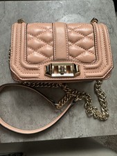 Rebecca Minkoff Quilted Leather Mini Love Crossbody Bag Pink