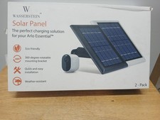 Solar Power Panel for Arlo Essential Camera Weatherproof Outdoor 2 Pack - Black