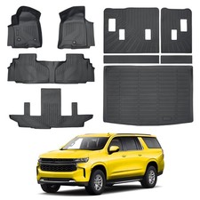 KUST Floor Mats Cargo Mat Set for 2021-2025 2026 Chevy/Chevrolet Suburban G...