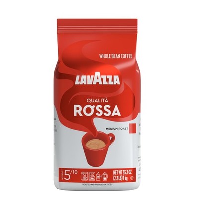 Lavazza Qualità Rossa Whole Bean Coffee, Medium Roast, Arabica and Robusta Bl...
