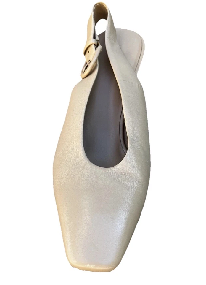 VINCE Women’s Twin-B Slingback Pumps Almond Beige Size 9 - Image 3 of 4