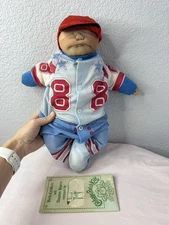 Vintage Cabbage Patch Little People Boy Doll 1982 Signed with Papers