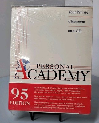 Personal Academy 1995 Edition PC Windows Educational CD-ROM IBM DOS Software 