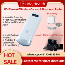 Wireless Convex Ultrasound Probe 3.5-5MHz 80E Portable Scanner - Medical Diagnos