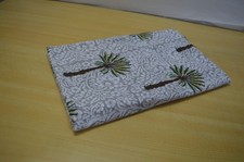 Palm Tree Hand Block 100 Cotton 15 Yard Fabric NO TARRIF CHARGES 100  ZK 278