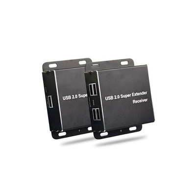 USB 2.0 Extender 196ft/60m Over Cat5e Cat6 Cable 1 Input 4 Ports Output Plug ...