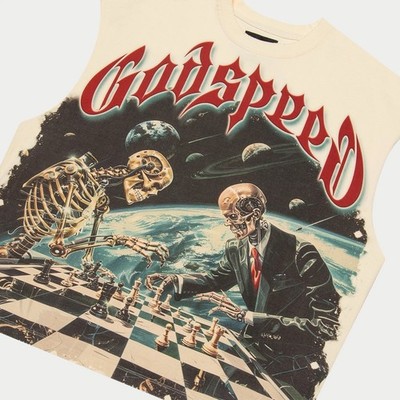 Authentic Godspeed Checkmate Cut Off T-shirt RARE Size XXL 2XL BNWT