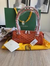GOYARD Bonbonnière Handbag ORANGE Goyardine ...